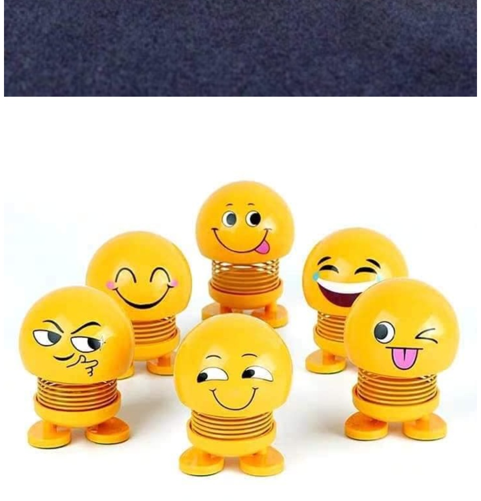 [Combo 6 Thanh Niên] Lật Đật Icon Emoji Lò Xo Nhún Đồ Chơi Xả Stress - Lật Đật Icon Lò Xo Để Xe Ô Tô Vui Nhộn - Cục Xì Ngầu Là Ông Bê Lắc - Ông Bê Lắc - Thú Nhún Emoji 9