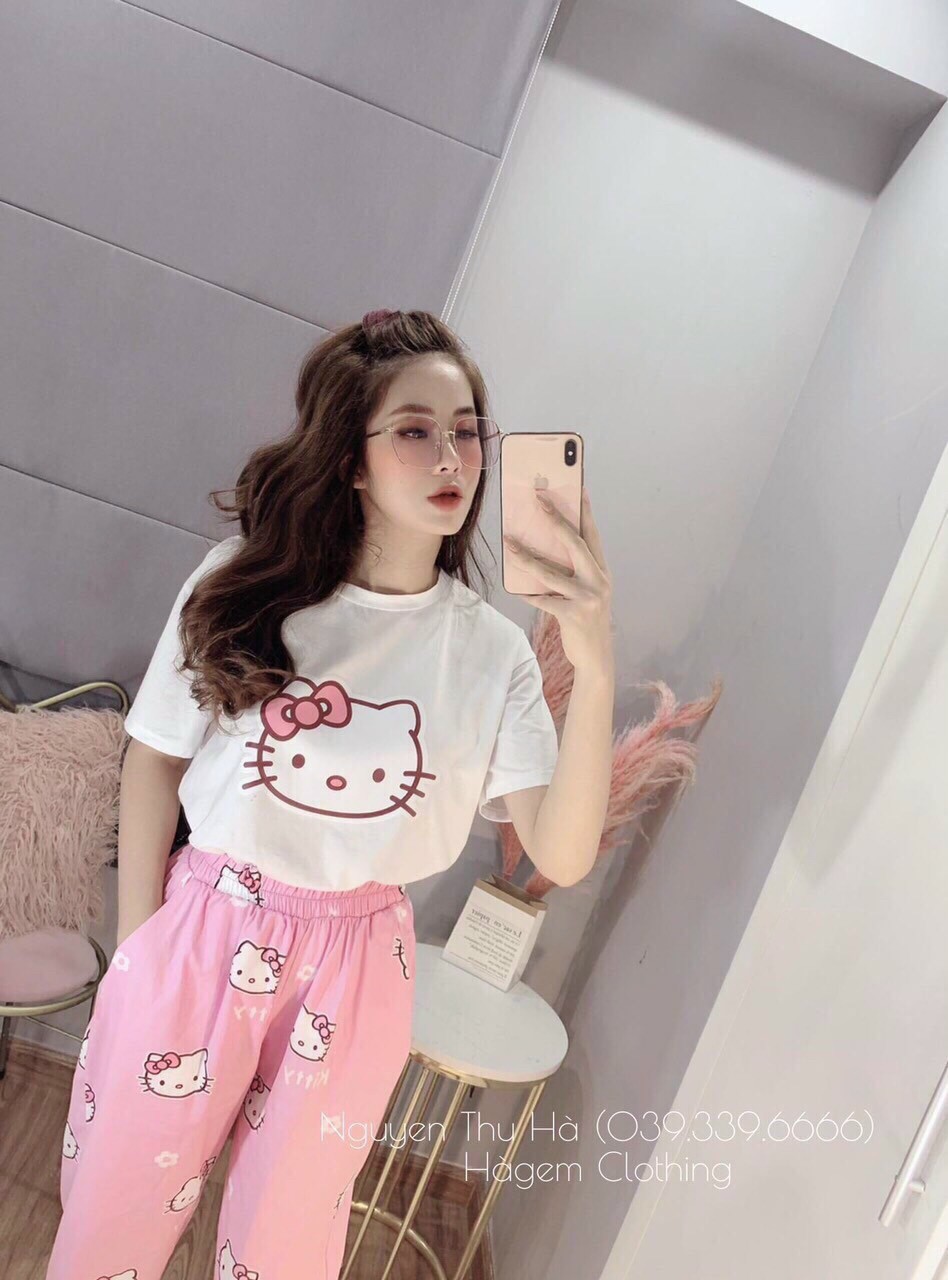 Bộ đồ ngủ pijama hình Hello Kitty cho bé gái | Shopee Việt Nam