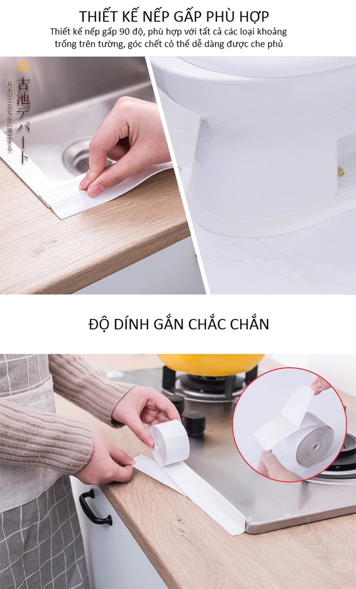 Băng keo chống thấm KINBATA Nhật Bản-Băng Keo Dán Chống Thấm Nước Trong Bếp, Nhà Vệ Sinh 2