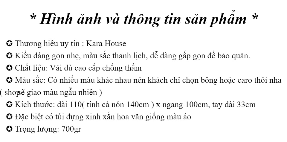 [HCM]Áo mưa không xẻ tà vải dù hoa văn đa dạng