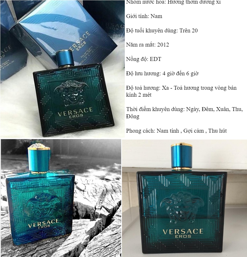 NƯỚC HOA NAM VERSACE EROS 100ML