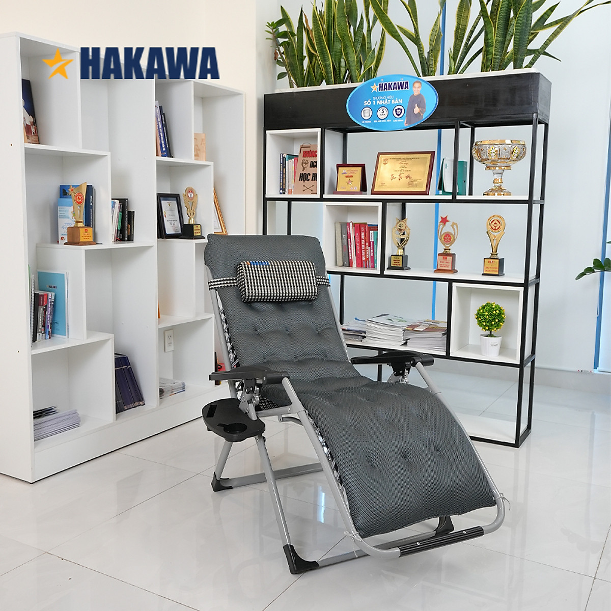 Ghế Tựa Lưng, Ghế Xếp Thư Giãn HAKAWA G21P, Ghế Xếp Quyền Linh HAKAWA HK-G21P - Trọng Tải 300kg - Thay miễn phí phụ kiện nệm và lưới trong 5 NĂM – Bảo hành 25 năm