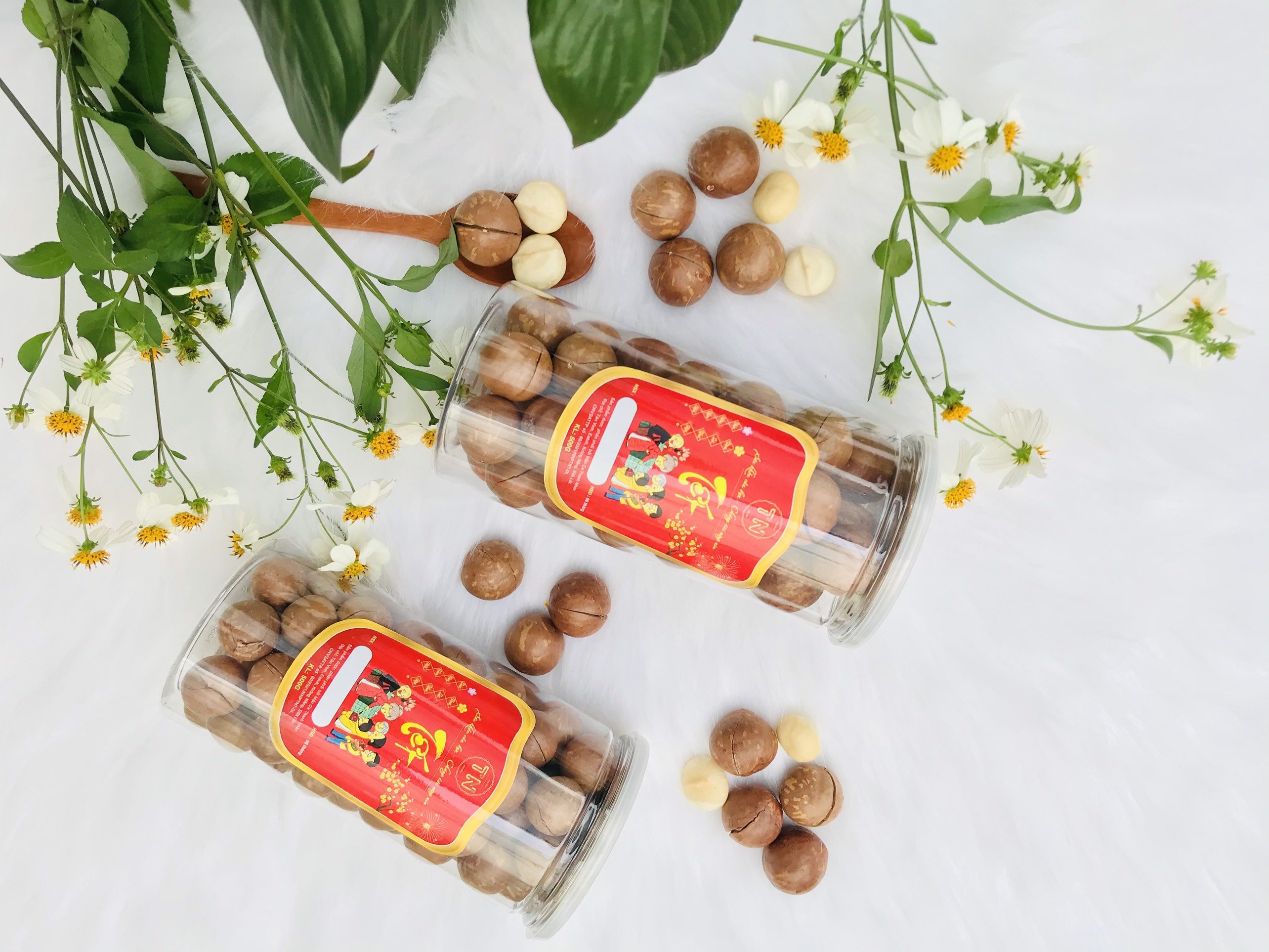 Hạt Macca ĐẮK LẮK nứt vỏ nướng hộp 500g - Kèm dụng cụ tách vỏ, bảo vệ tim mạch, hỗ trợ trao đổi chất và chống oxy hóakèm dụng cụ tách vỏ