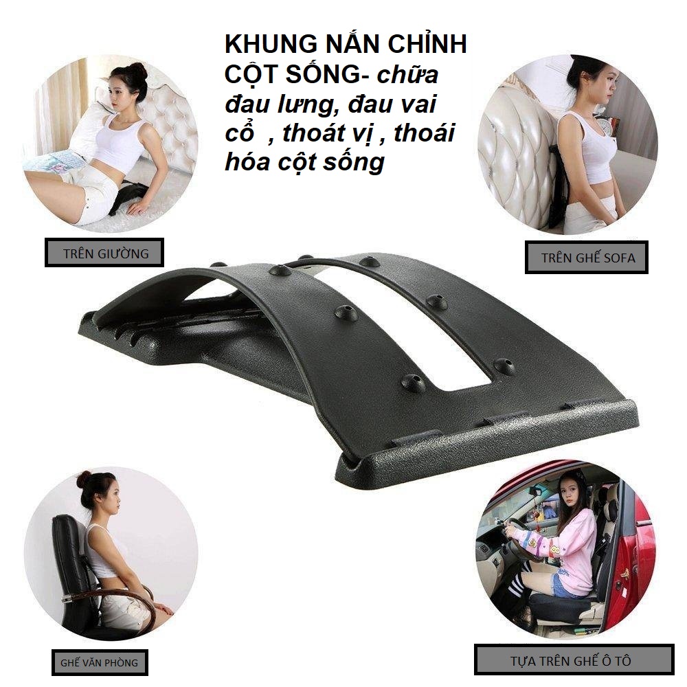 Dụng Cụ Massage Lưng Giảm Đau Cột Sống, Khung Nắn Chỉnh Cột Sống, Khung Định Hình Cột Sống Thoát Vị Đĩa Đệm, Chống Đau Thắt Lưng, Gù Lưng, Dụng Cụ Mát Xa Bấm Huyệt Giảm Đau Lưng