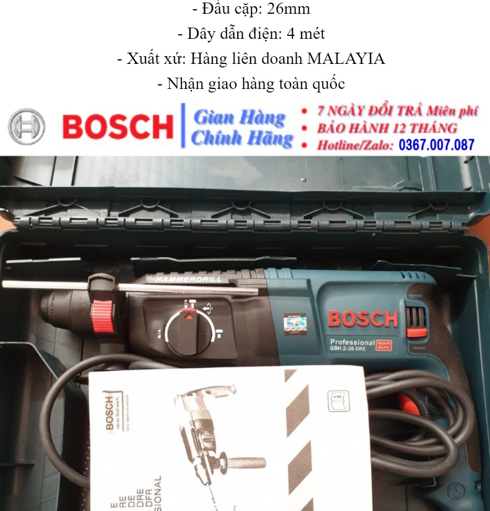 [HÀNG LIÊN DOANH – GIÁ SỈ] Vali khoan Bê Tông - Máy Khoan Bê Tông 2-26 100% Dây Đồng 3 Chức Năng Tem Chữ Nổi - Hàng Chính Hãng Cao Cấp - Bảo Hành 1 Đổi 1 Toàn Quốc GaLa Store