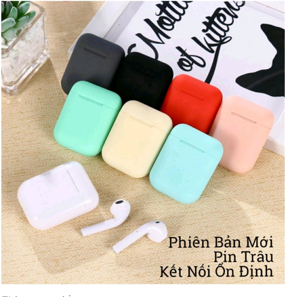 Tai nghe bluetooth, Tai Nghe Bluetooth Inpods12 Bản Pro Nâng Cấp Pin Trâu Hơn Nghe Hay, Tai Nghe Bluetooth Không Dây inpods i12s nhiều màu - Tai Nghe Bluetooth Pin Trâu 1