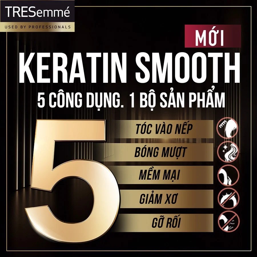 Serum Dưỡng Tóc TRESEMME Keratin Smooth Xịt Dưỡng tóc tạo kiểu Dầu Marula & Keratin Tóc Vào Nếp Bóng Mượt 97ml