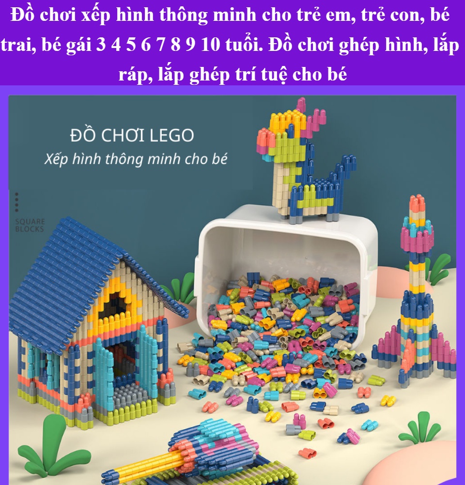 Bộ đồ chơi Lego xếp hình, ghép hình, lắp ráp, lắp ghép mô hình 3D ...