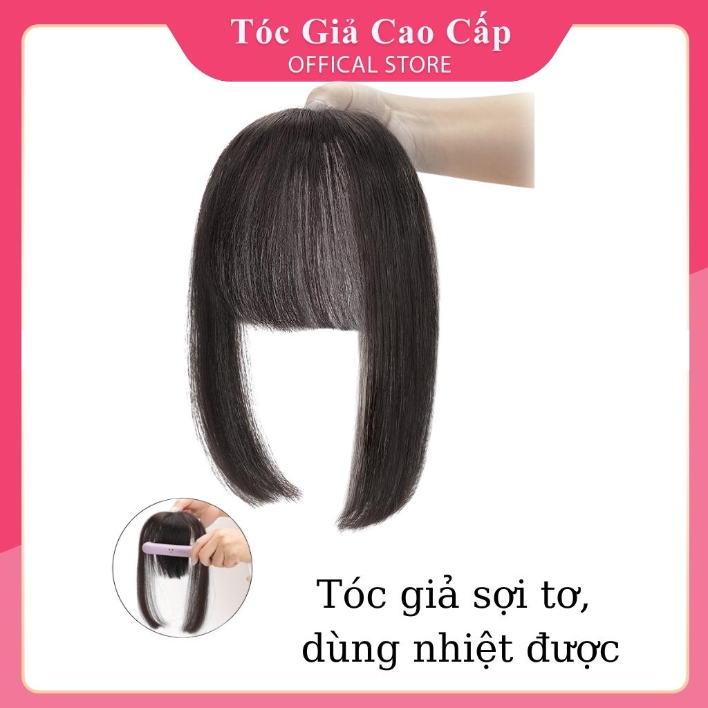 Tóc mái giả nữ đẹp dày, có bát 2 bên kiểu nhật bản, sợi tơ, PH001