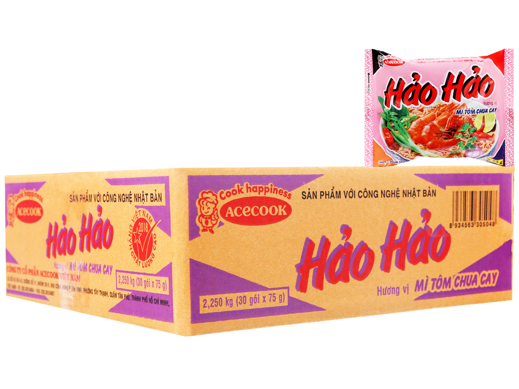 Thùng Mì Hảo Hảo 75g x 30 gói