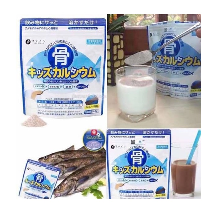 Bột canxi cá tuyết Nhật Bản 140g - bổ sung canxi cho bé từ 1 tuổi