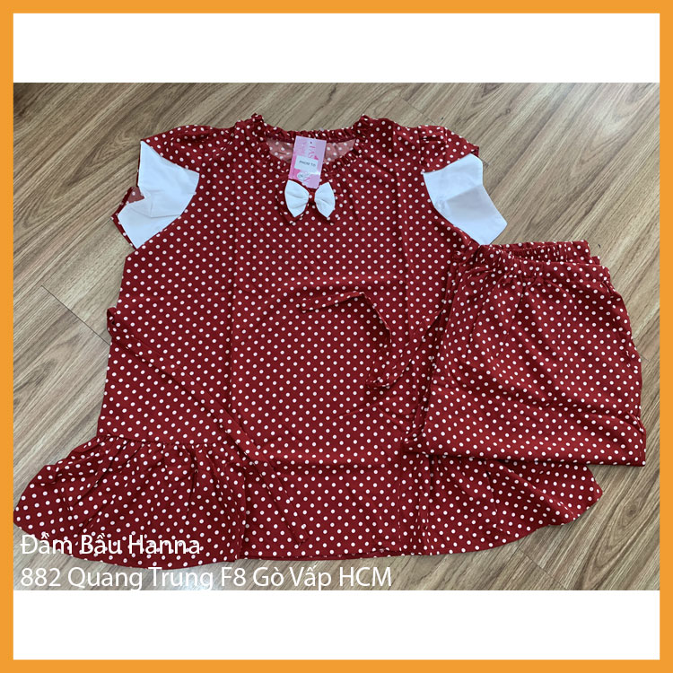 Đồ bộ bầu big size 90kg tphcm vải lụa mềm mát quần lửng có lưng thun điều chỉnh bụng rất thoải mái