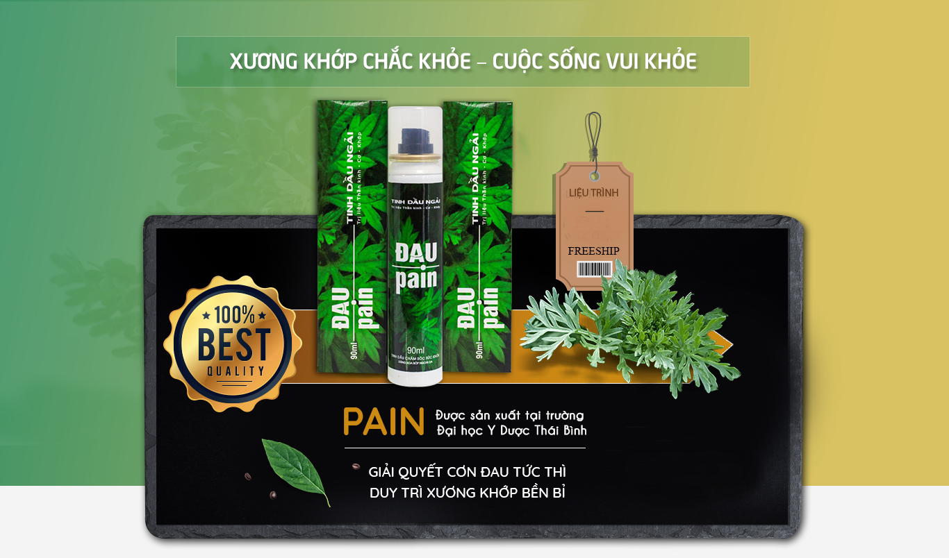 Dầu xoa bóp xương khớp giảm đau tức thì dung tích 90ml,Tinh dầu ngãi cứu Pain Oil Mộc Can