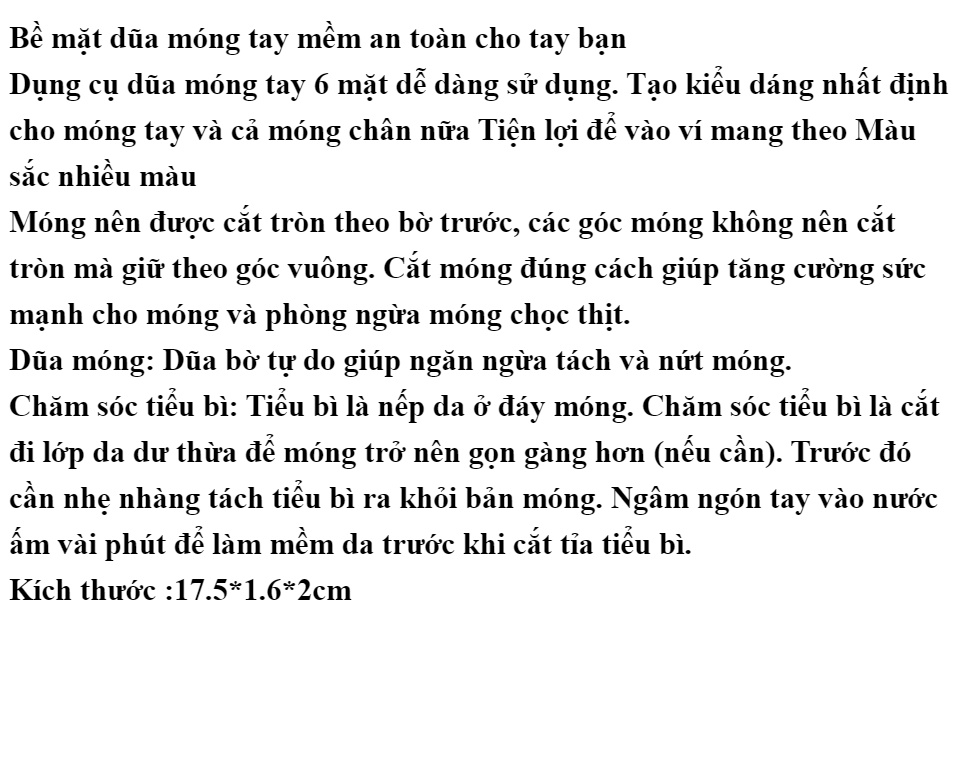Dụng Cụ Dũa Móng Tay 6 Mặt