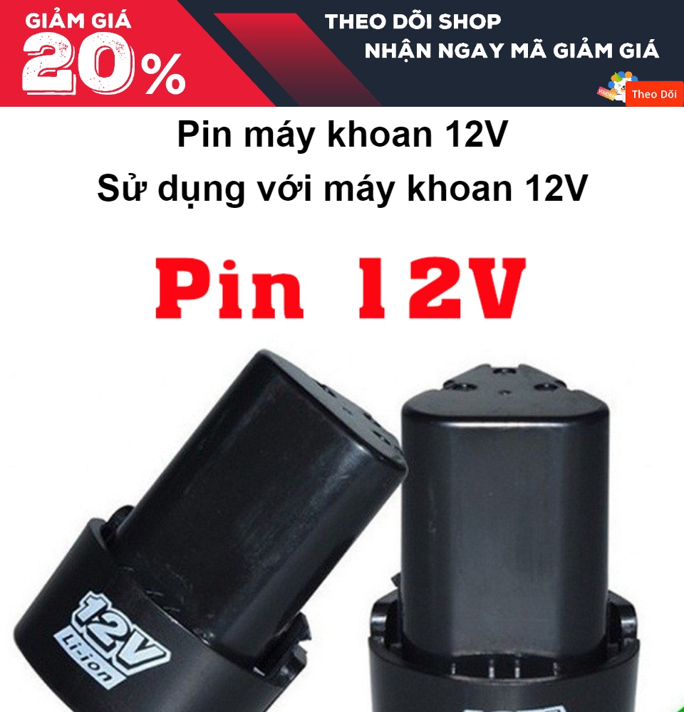 Pin máy khoan pin 12V Máy khoan pin cầm tay HTC, MKT - Máy khoan pin cầm tay Aotuo - máy khoan pin cầm tay 12V - Pin 12V - PIn dự phòng cho máy khoan cầm tay