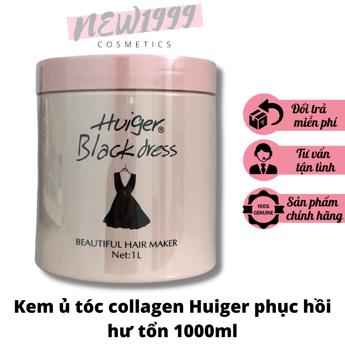 Kem hấp ủ tóc collagen Huiger phục hồi hư tổn 1000ml dành cho cả nam và nữ  siêu mềm mượt  Dầu Xả  TheFaceHoliccom