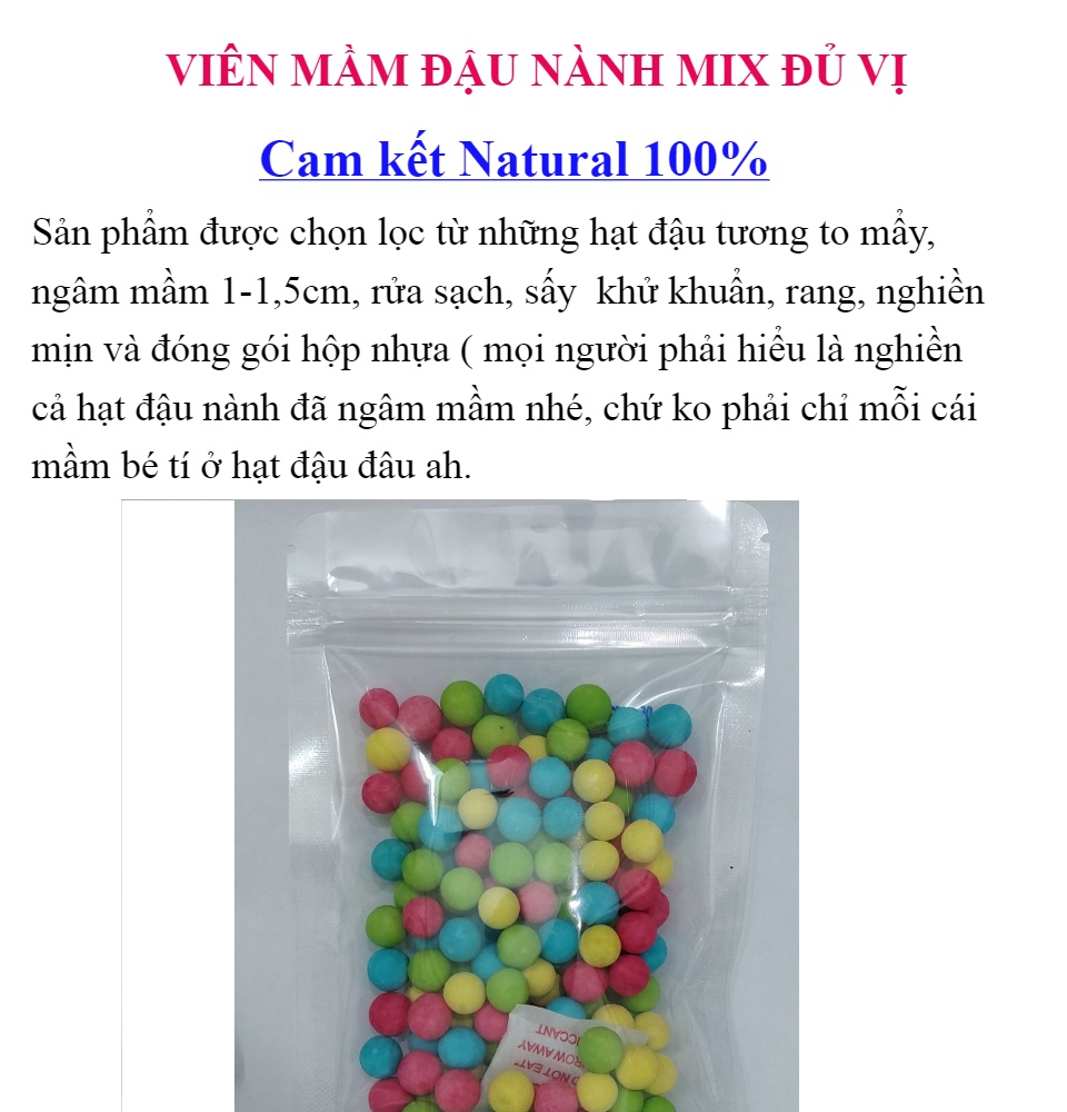 VIÊN MẦM ĐẬU NÀNH MIX ĐỦ VỊ 100GR