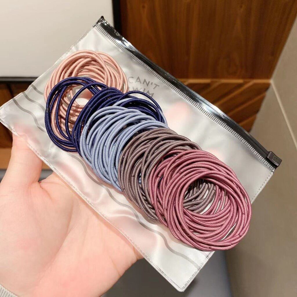 Dây Cột Tóc Trơn hoặc Túi zip mờ kéo khoá đựng đồ - ZAVENCI Official