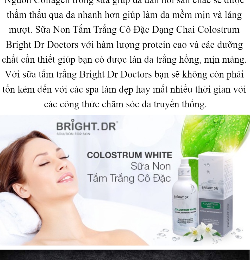 Sữa Non Tắm Trắng Colostrum White Bright Doctors Chính hãng