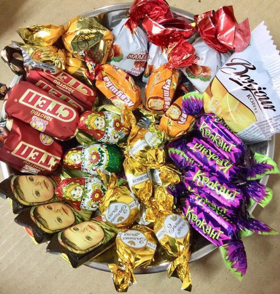 Kẹo Nga Mix 8 in 1 Socola Và Trái Cây 450gr