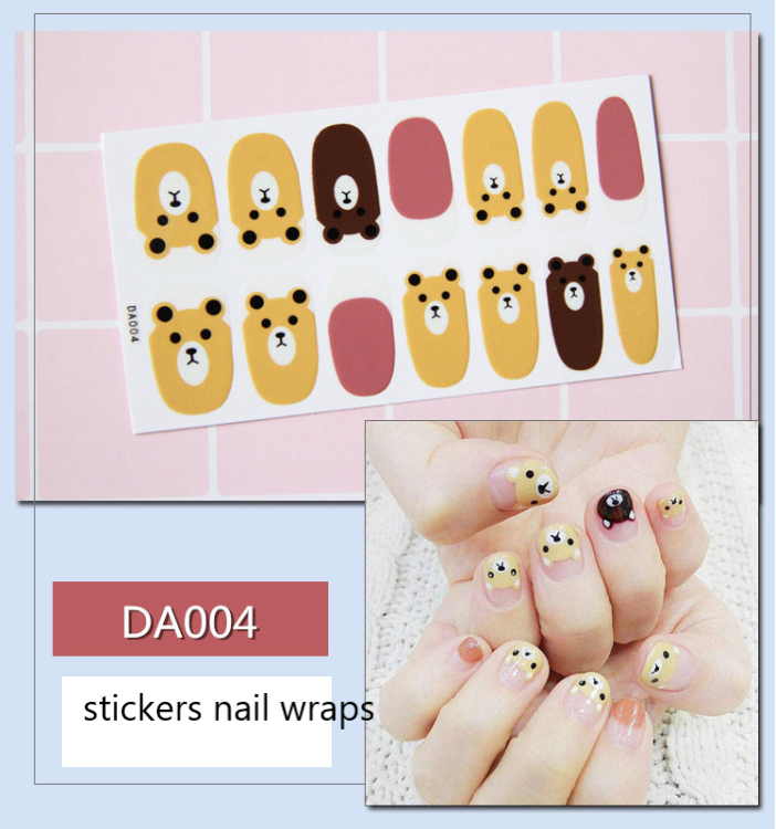 Sticker dán móng tay móng chân Nail Wraps Phong cách Hàn Quốc