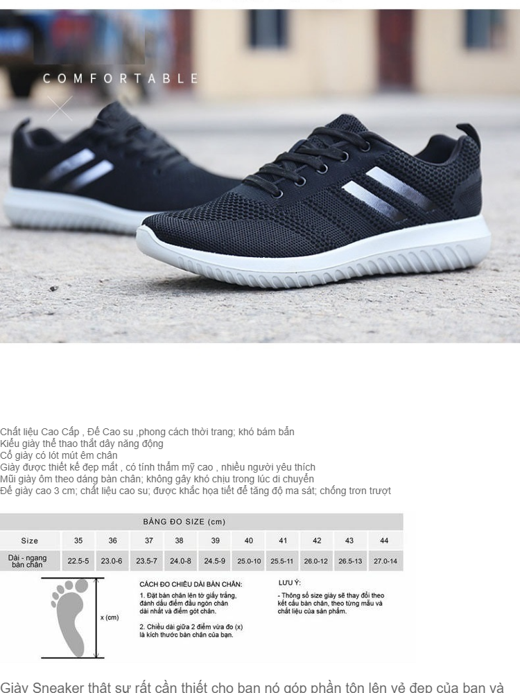 Giày Nam Thể Thao BAZAS BZ8808B Màu Đen 4