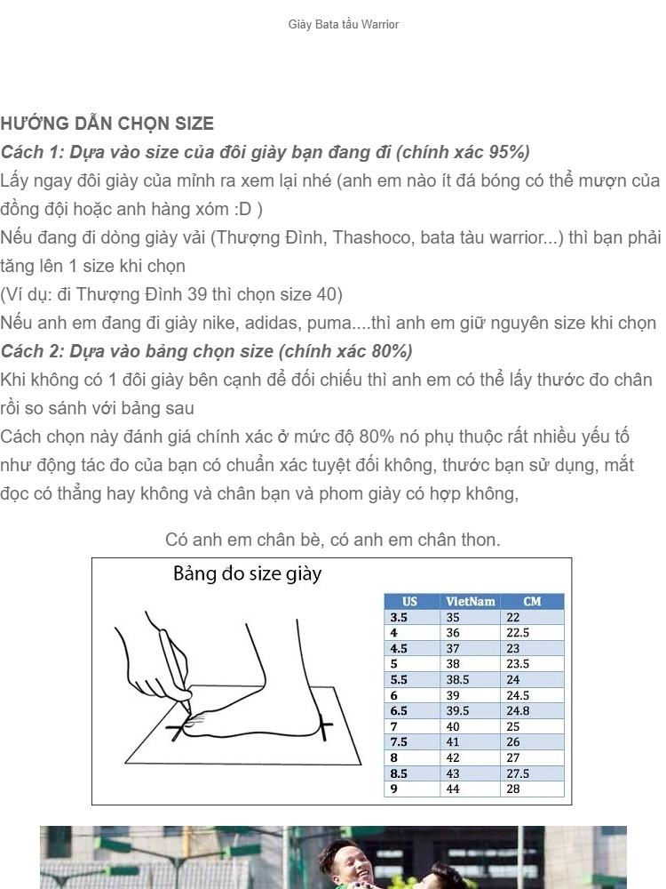 Giày Bata Tàu Warrior Đế Đen (size từ 38 đến 43)