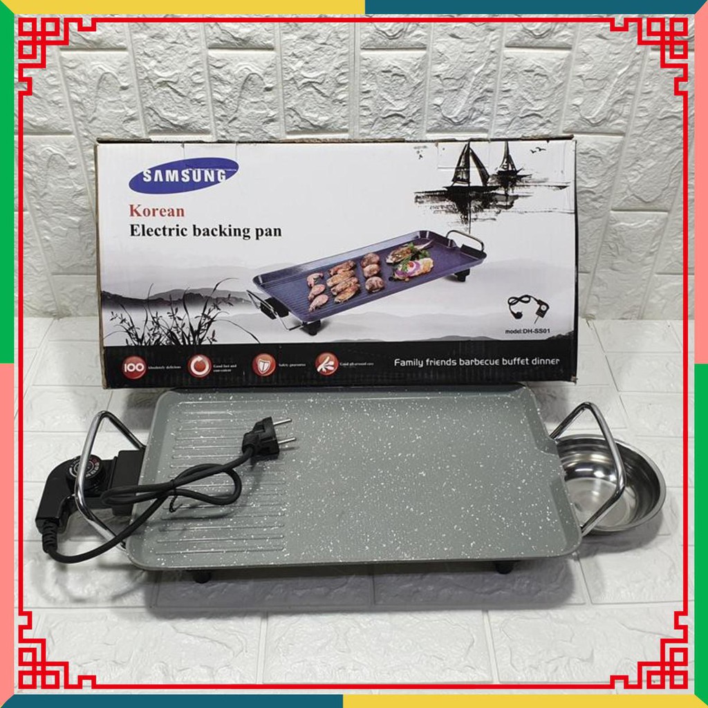 Lò Nướng,Cao Cấp, Bếp Nướng Điện SS Dh-Ss01, Vân Đá Nướng Không Khói ,An Toàn ,Hấp Thụ Thiệt Nhanh ,Không Dính ,Không Tốn Dầu Bơ. Bởi SHOP NOW 4.0