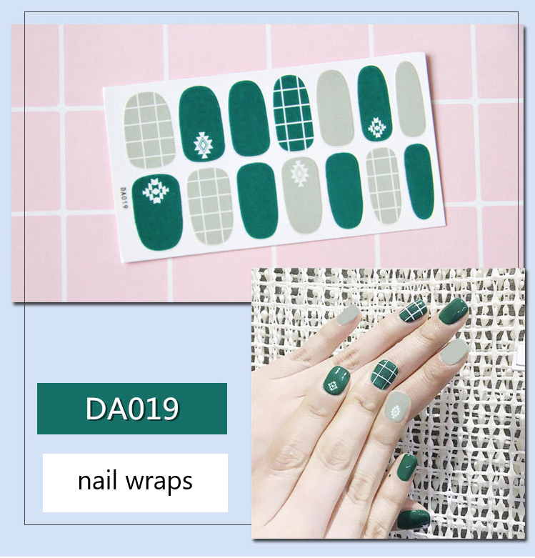 Sticker dán móng tay móng chân Nail Wraps Phong cách Hàn Quốc