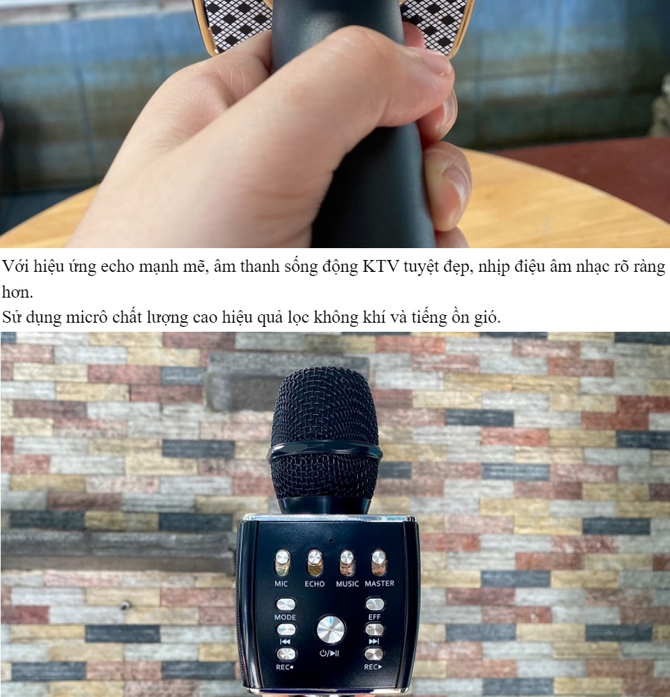 Micro Bluetooth Mic Hát Không Dây Mic YS 93 Cao Cấp- Micro YS-93 Mic Karaoke