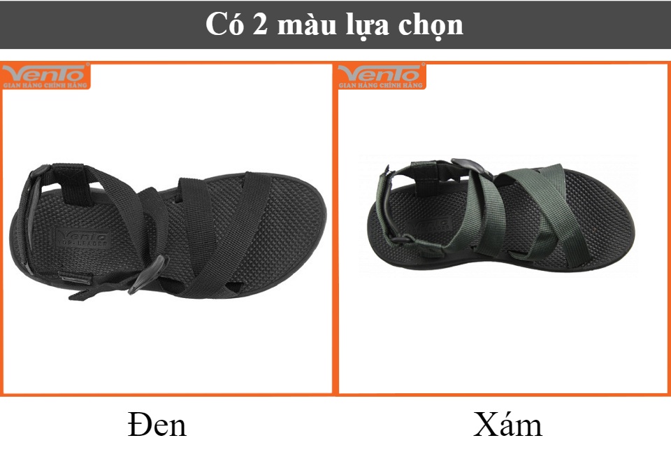 Giày sandal nam quai chéo Vento NV70G Xám