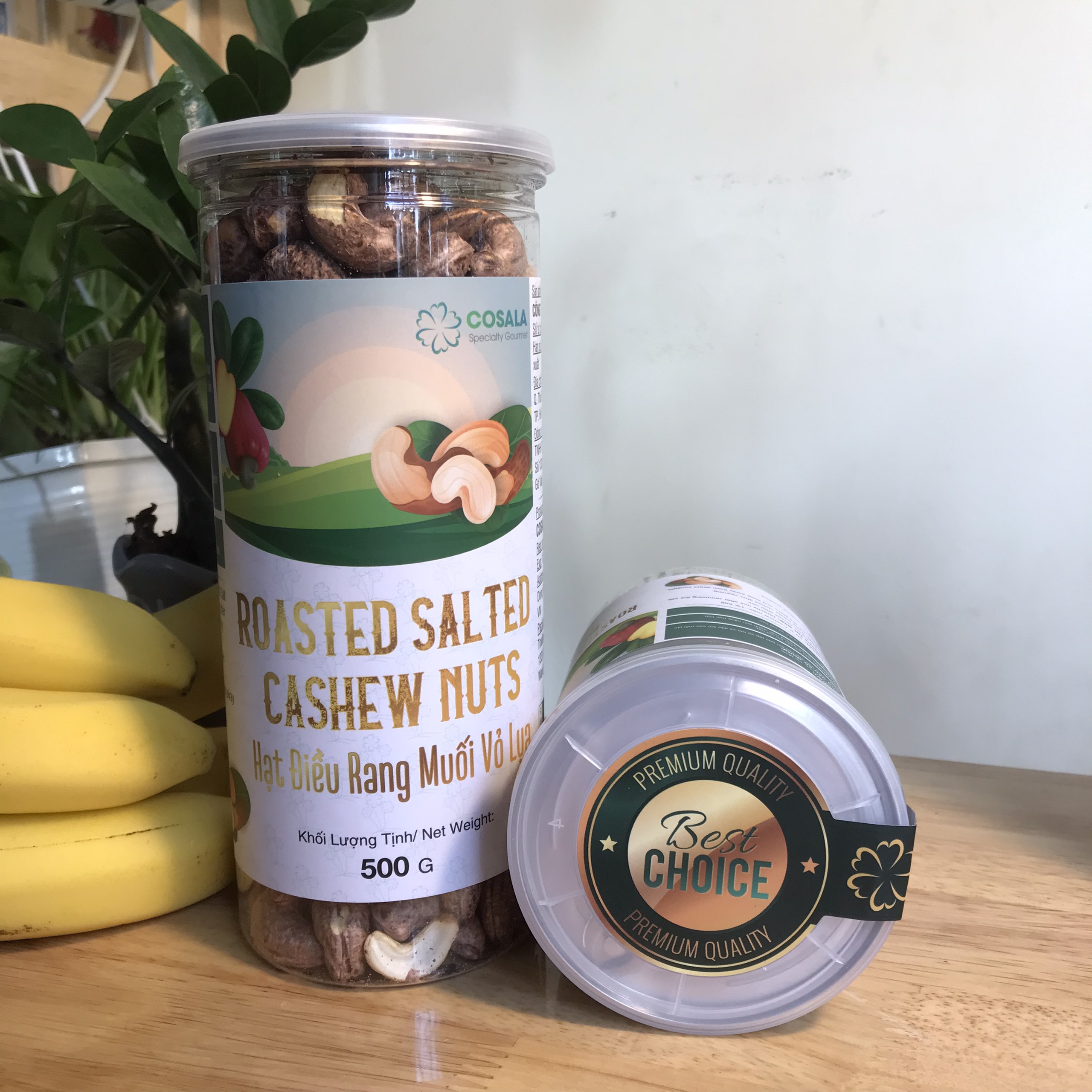 Hộp 250g Hạt điều vỏ lụa rang muối nguyên vị, ăn liền. Từ điều nguyên hạt loại A++, thơm ngon, béo ngậy, ngon mê | VN Farmers