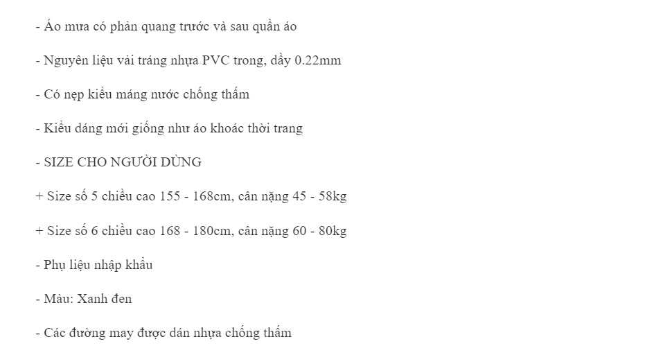 Bộ quần áo mưa phản quang Hưng Việt
