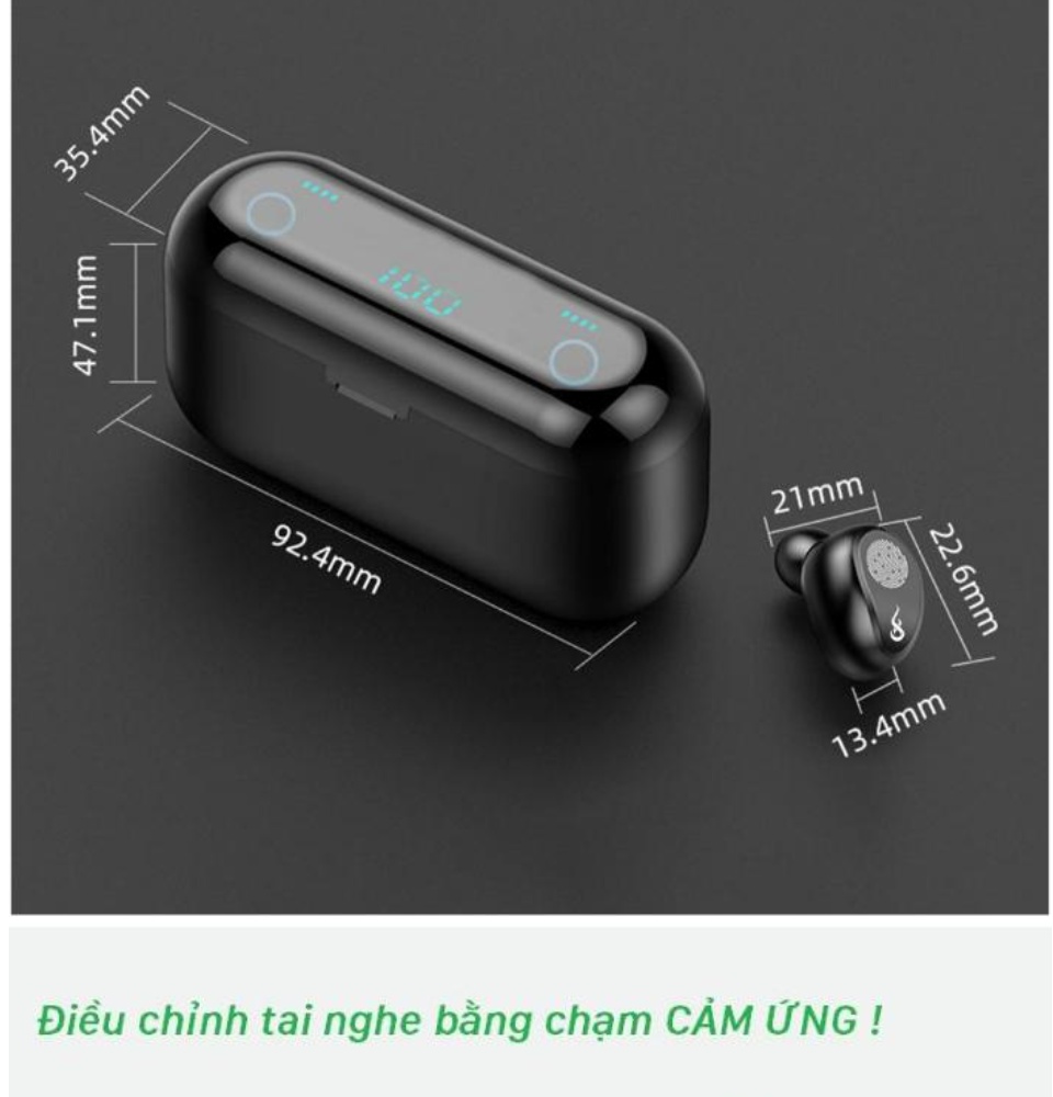 Tai Nghe Bluetooth Amoi F9 Bản Pro Quốc Tế Chip 5.0 , Chống Nước , Nút Cảm Ứng - Tai Nghe Bluetooth Amoi F9, Tai Nghe Bluetooth Nhét Tai Cho mọi dòng máy - Tai nghe buetooth không dây 2