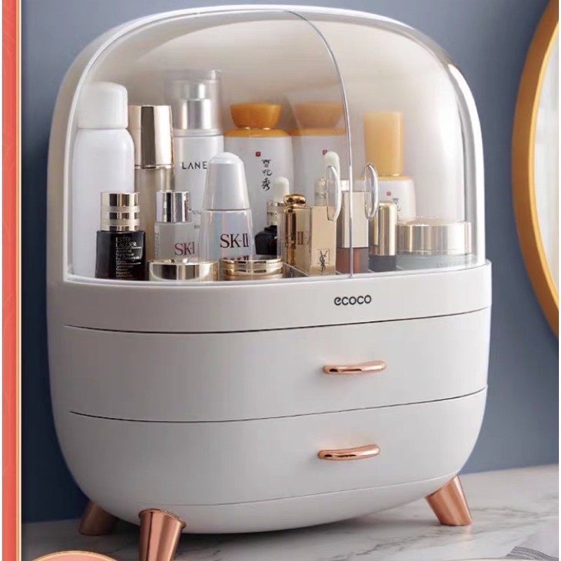 Kệ đựng mỹ phẩm Ecoco đủ size, đủ màu tủ đựng mỹ phẩm, tủ đựng đồ ecoco 3 ngăn cao cấp mẫu Hộp đựng mỹ phẩm, son, đồ trang điểm Ecoco 3 NGĂN để bàn