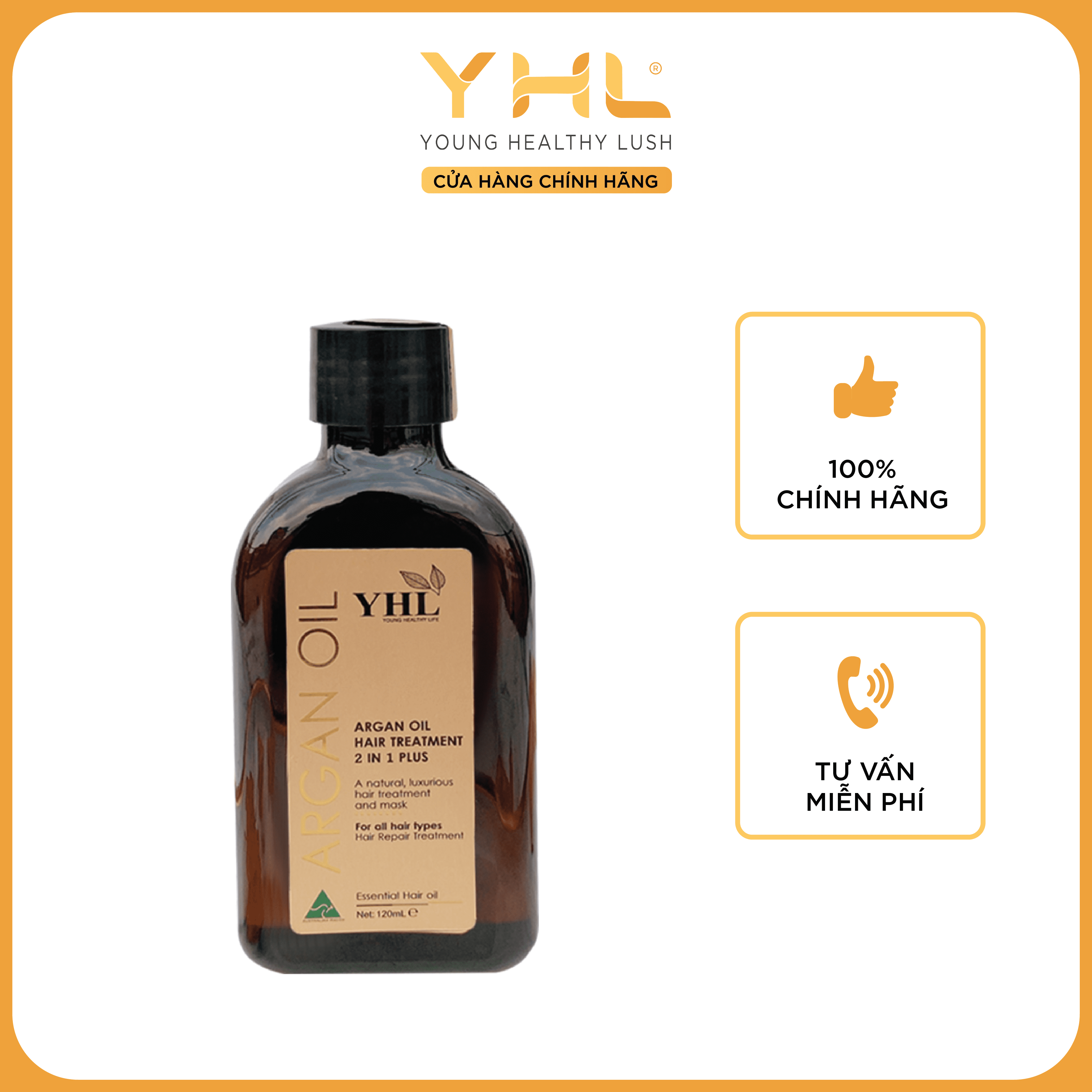 Tinh Dầu Dưỡng Tóc YHL ARGAN OIL Giúp Tóc Mềm Mượt Óng Ả 120ml