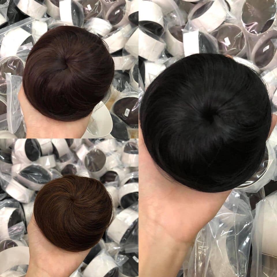 TÓC BÚI GIẢ,Búi Tóc Tròn Củ Tỏi, Tóc Búi Cao Nữ Sang Chảnh