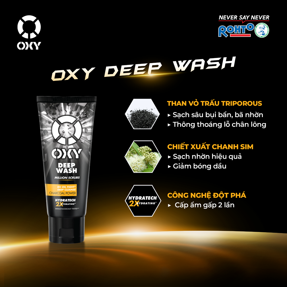 Sữa rửa mặt có hạt sạch sâu OXY Deep Wash (Scrub) 100g , .
