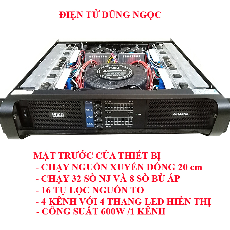 Main Đẩy Công Suất PDCJ 4450 ( 4 kênh )