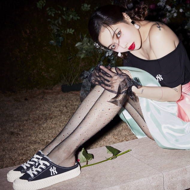 Giày Sục Nữ MLB PLAYBALL MULE NEW YORK YANKEES BLACK