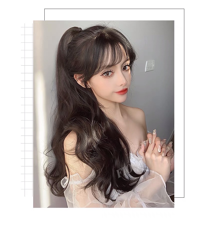 Tóc Giả Ngoạm Xoăn Dài, Đuôi Tóc Giả Cao Cấp Phong Cách Tiểu Thư Cho Nữ