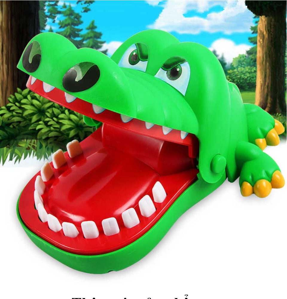 Cá sấu xâu răng - khám răng cá sấu, khám răng, chơi khám răng