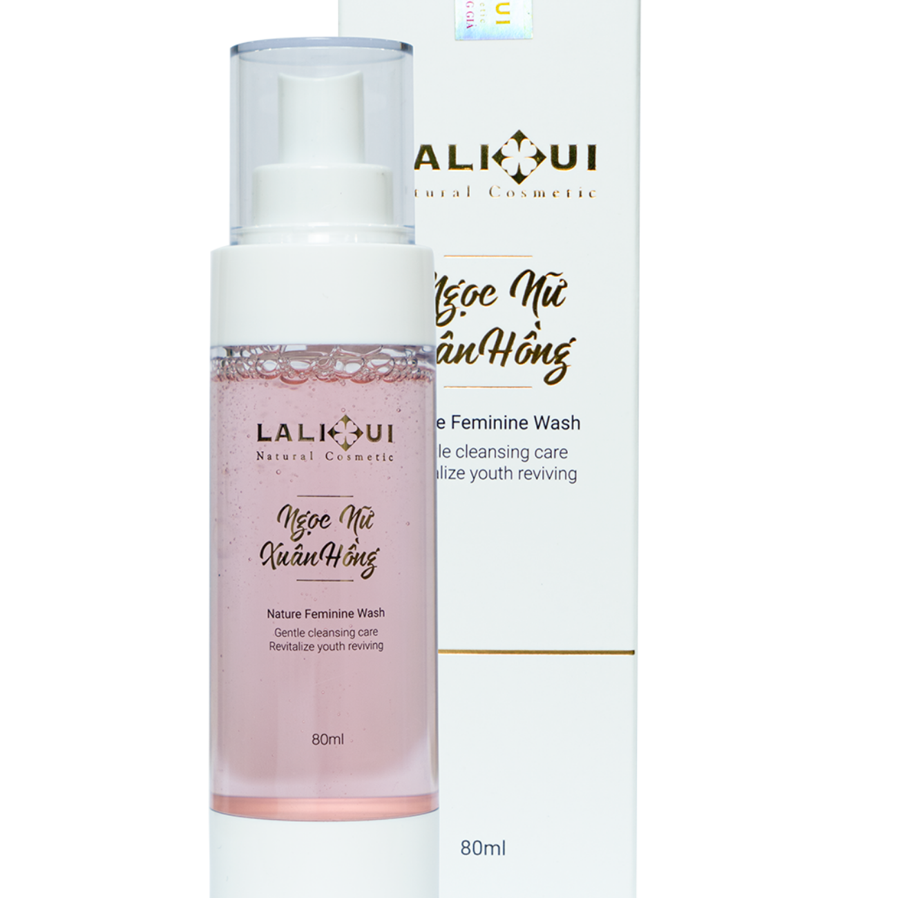 Dung Dịch Vệ Sinh Cao Cấp Ngọc Nữ Xuân Hồng Lalihui Se Khít Thanh Xuân Ngăn Ngừa Nấm Ngứa 80ml