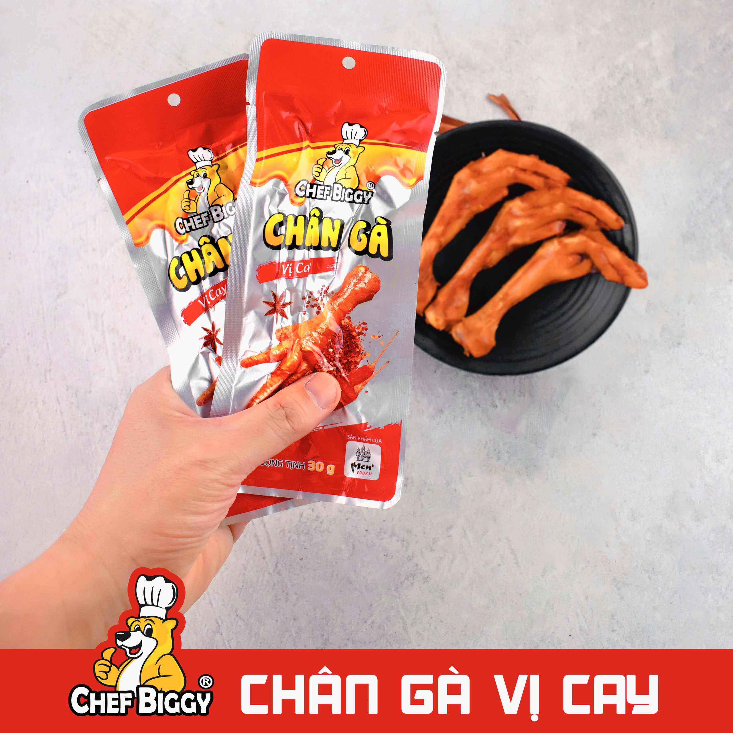CHÂN GÀ ĂN LIỀN CHEF BIGGY CỦA VIỆT NAM CHÍNH HÃNG VODKA AN TOÀN SẠCH SẼ CHẤT LƯỢNG ( GÓI 30G)