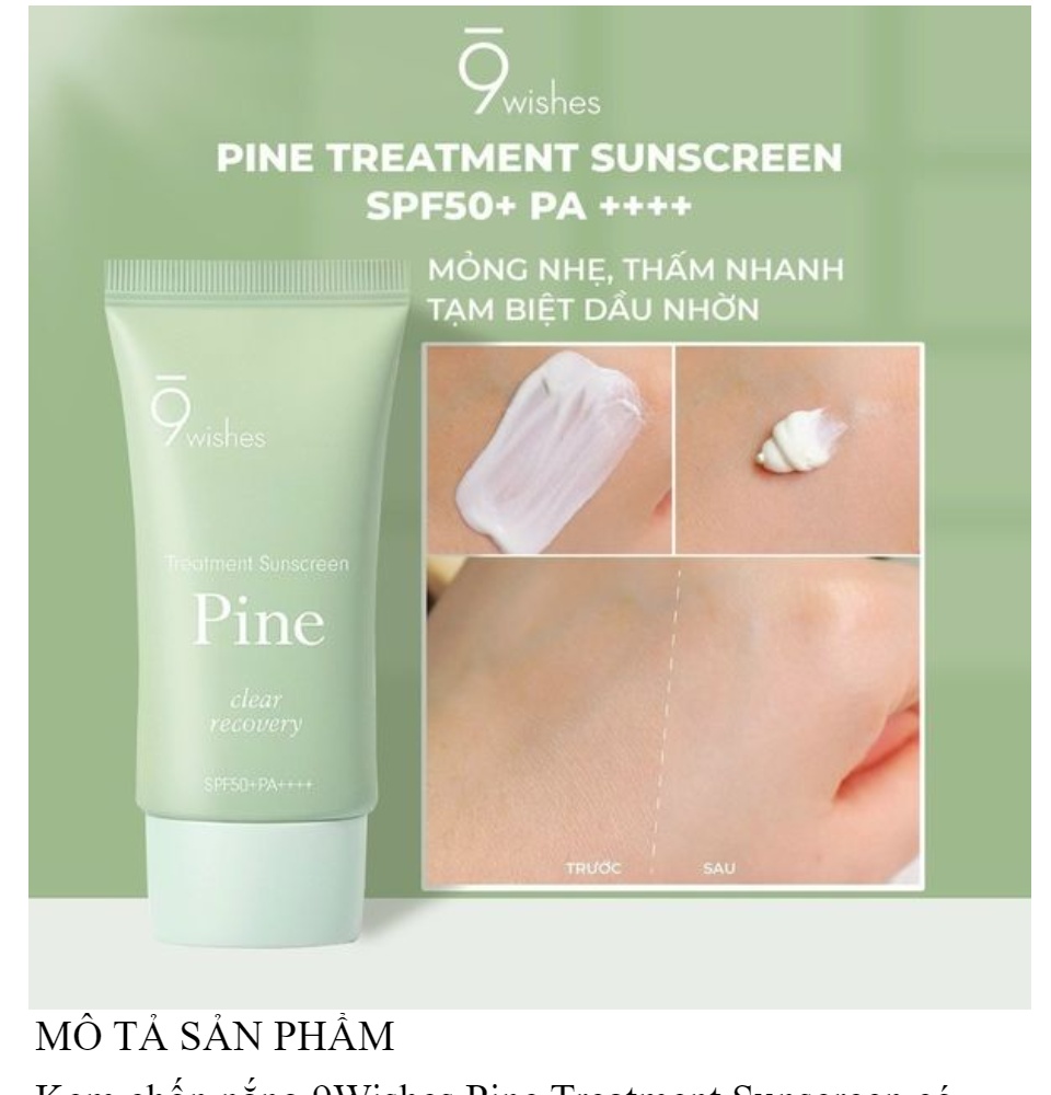 9wishes pine treatment sunscreen