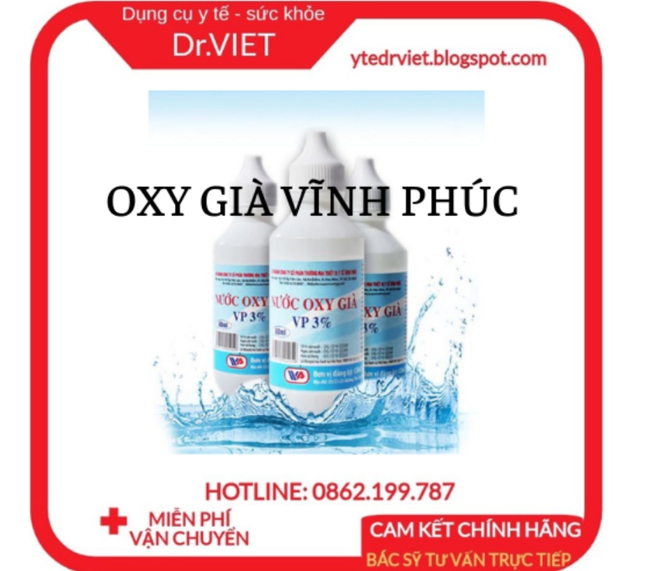 Nước oxy già Vĩnh Phúc dùg để rửa sạch, sát trùng vết thương và vết loét, súc miệng trong trường hợp viêm răng lợi; viêm miệng cấp, ngoài ra còn dùng để rửa ống tai, loại bỏ ráy tai khi tai có mủ DrViet 62 Nước oxy già Vĩnh Phúc dùg để rửa sạch, sát trùng vết thương và vết loét, súc miệng trong trường hợp viêm răng lợi; viêm miệng cấp, ngoài ra còn dùng để rửa ống tai, loại bỏ ráy tai khi tai có mủ DrViet