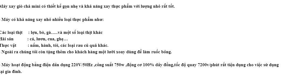 Máy xay thịt cá làm giò chả ruốc công suất 750W
