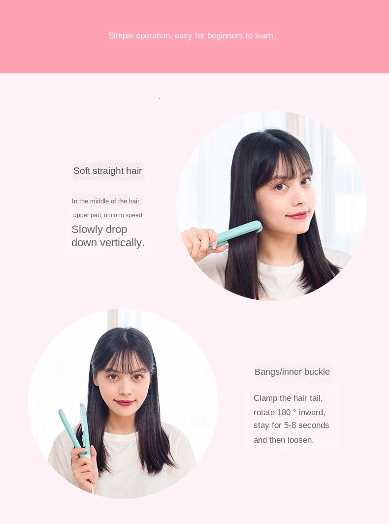 MÁY KẸP DUỖI TÓC MINI DỄ THƯƠNG 6136 (Nhiều màu) - [ Máy kẹp tóc #Máy duỗi tóc #Duỗi tóc thẳng #Máy uốn thẳng tóc ]