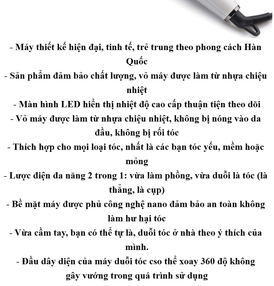 Máy là tóc phun hơi nước là một trong những công nghệ làm tóc tiên tiến nhất hiện nay. Nhờ vào sức mạnh của hơi nước, máy này giúp tóc bạn luôn được tươi mới và mềm mại. Hãy cùng xem qua hình ảnh để hiểu rõ hơn về ưu điểm của máy là tóc phun hơi nước.