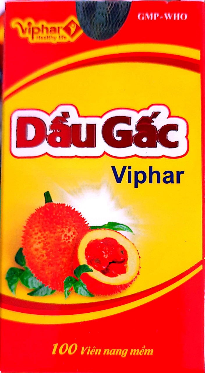 Viên uống dầu gấc Viphar Hộp 100 viên - Đẹp da - VNP
